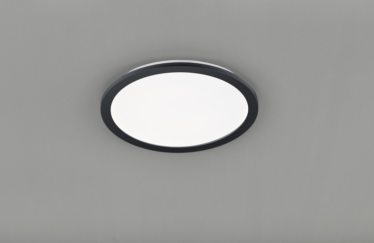 Plafoniera Camillus, RL, 40x3 cm, 22W, 1x SMD, plastic, negru mat - imagine 3